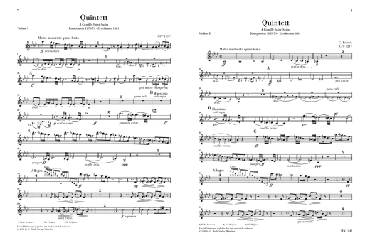 Piano Quintet in f minor - Franck/Heinemann - Piano Quintet - Score/Parts