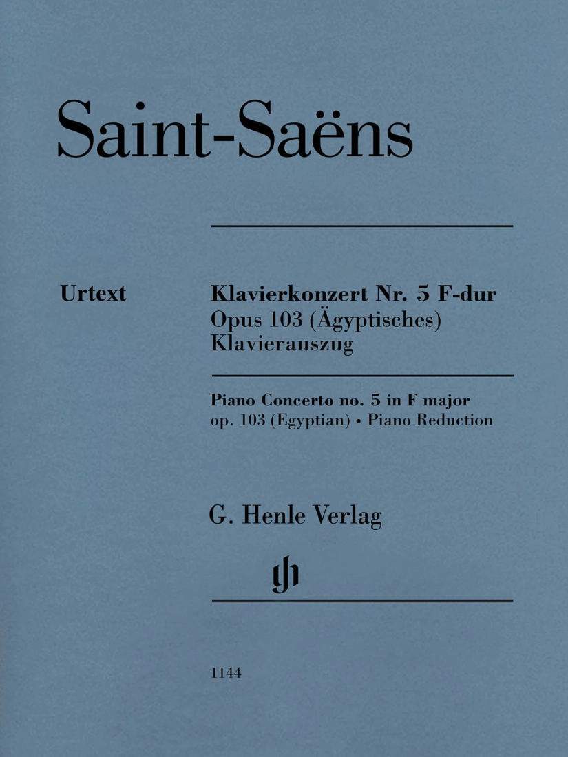 Piano Concerto no. 5 in F major op. 103 (Egyptian) - Saint-Saens/Jost - Piano/Piano Reduction (2 Pianos, 4 Hands) - Book