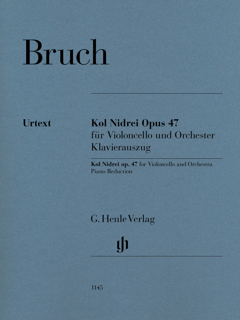 Kol Nidrei op. 47 for Violoncello and Orchestra (Piano Reduction) - Bruch/Oppermann - Cello/Piano - Sheet Music