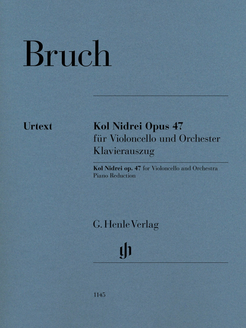 Kol Nidrei op. 47 for Violoncello and Orchestra (Piano Reduction) - Bruch/Oppermann - Cello/Piano - Sheet Music