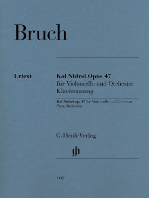 G. Henle Verlag - Kol Nidrei op. 47 for Violoncello and Orchestra (Piano Reduction) - Bruch/Oppermann - Cello/Piano - Sheet Music