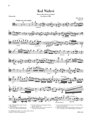 Kol Nidrei op. 47 for Violoncello and Orchestra (Piano Reduction) - Bruch/Oppermann - Cello/Piano - Sheet Music