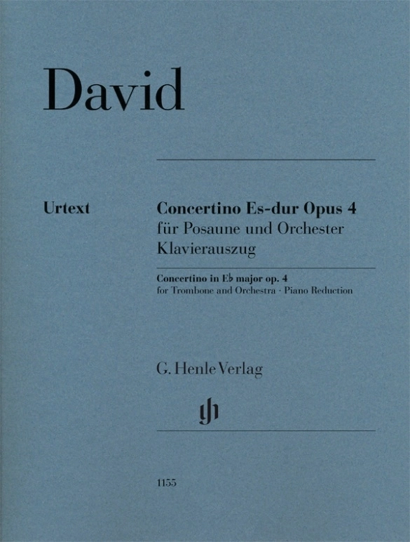 Concertino E flat major op. 4 - David/Krause - Trombone/Piano Reduction - Book