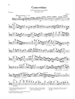 Concertino E flat major op. 4 - David/Krause - Trombone/Piano Reduction - Book