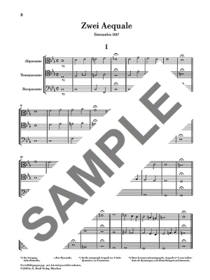 Two Aequali for Three Trombones - Bruckner/Rahmer - Trombone Trio - Score/Parts