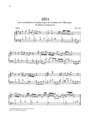 Goldberg Variations, BWV 988 (Edition without Fingering) - Bach/Steglich - Piano - Book