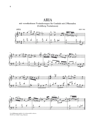 Goldberg Variations, BWV 988 (Edition without Fingering) - Bach/Steglich - Piano - Book