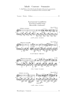 Venetian Gondola Songs - Mendelssohn /Elvers /Scheideler - Piano - Book