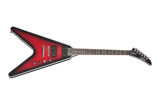 Dave Mustaine Prophecy Flying V Figured Top - Aged Dark Red Burst