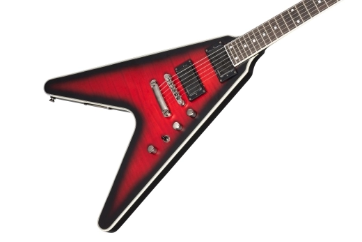 Dave Mustaine Prophecy Flying V Figured Top - Aged Dark Red Burst