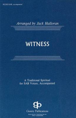 Gentry Publications - Witness - Halloran/Bolks - SAB