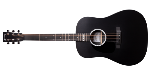 Martin Guitars - DX Johnny Cash Dreadnought HPL Acoustic-Electric Guitar, Left-Handed - Jett Black