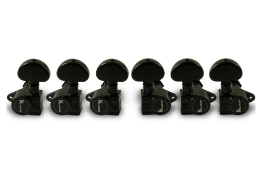 Kluson - 3 Per Side Revolution Series E-Mount Tuning Machines - Black