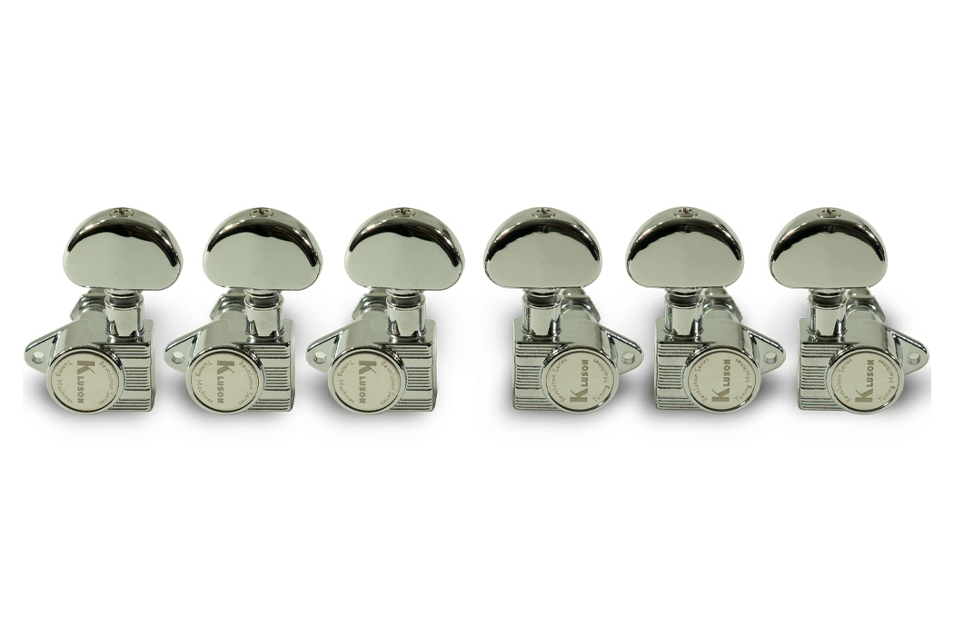 3 Per Side Revolution Series E-Mount Tuning Machines - Chrome