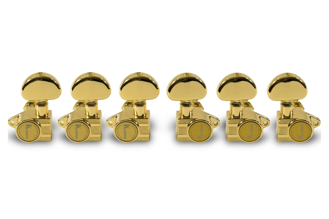 3 Per Side Revolution Series E-Mount Tuning Machines - Gold