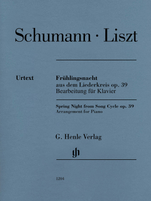 G. Henle Verlag - Spring Night from Song Cycle op. 39 - Schumann /Liszt /Oppermann - Piano - Sheet Music