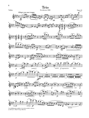Piano Trio no. 3 in F minor op. 65 - Dvorak/Jost - Violin/Cello/Piano - Score/Parts
