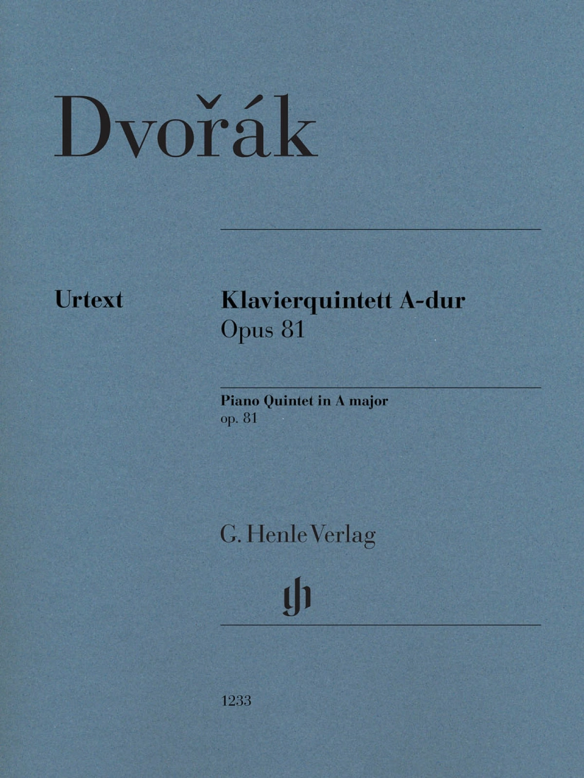 Piano Quintet in A major op. 81 - Dvorak/Rahmer - Piano Quintet - Score/Parts