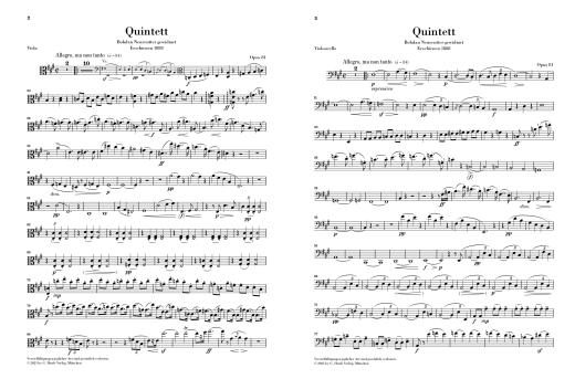 Piano Quintet in A major op. 81 - Dvorak/Rahmer - Piano Quintet - Score/Parts