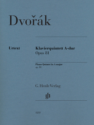 G. Henle Verlag - Piano Quintet in A major op. 81 Dvork, Rahmer Quintette avec piano Partition de chef et partitions individuelles