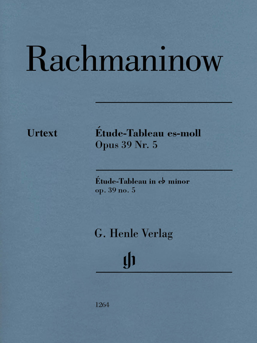 Etude-Tableau in e flat minor op. 39 no. 5 - Rachmaninoff /Rahmer /Hamelin - Piano - Sheet Music