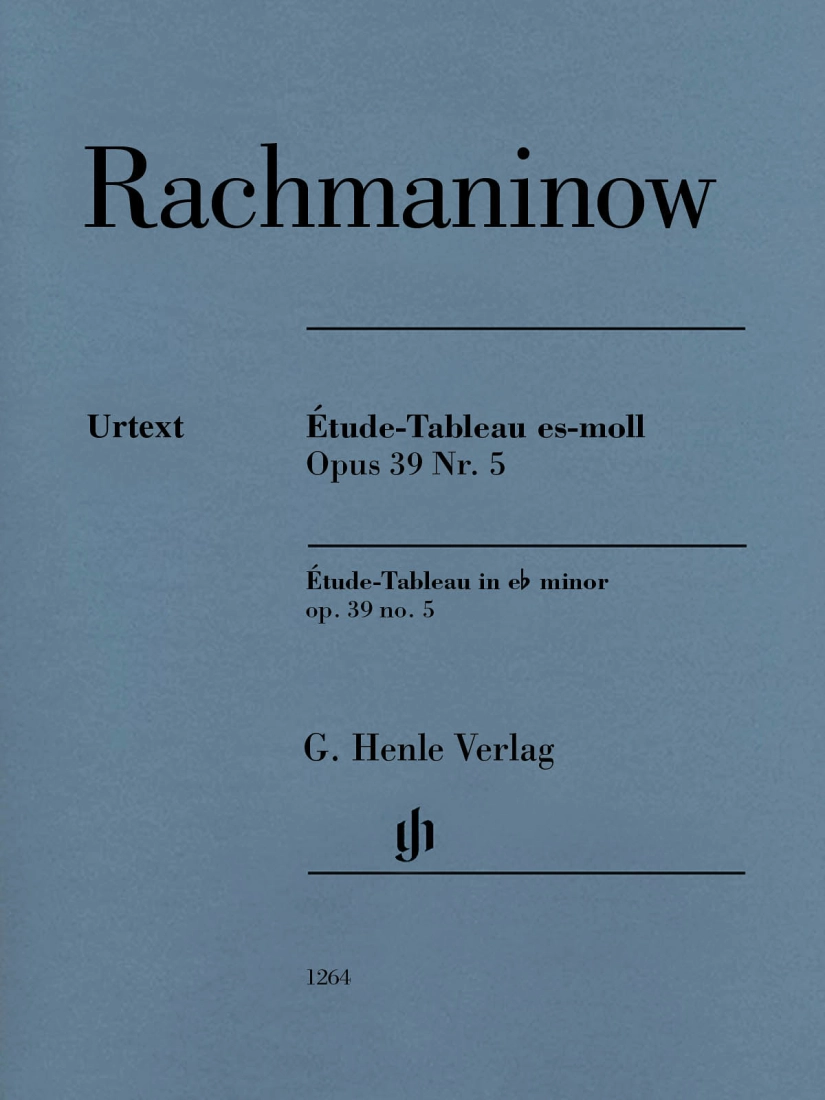 Etude-Tableau in e flat minor op. 39 no. 5 - Rachmaninoff /Rahmer /Hamelin - Piano - Sheet Music