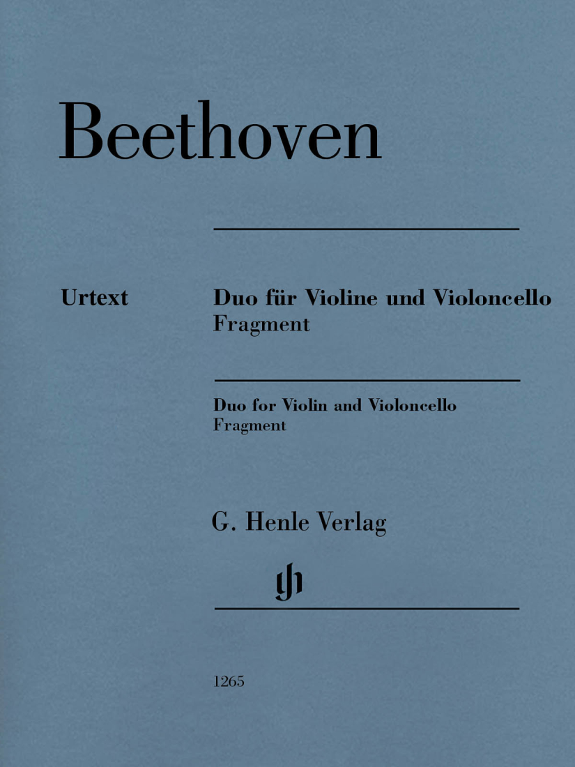Duo for Violin and Violoncello, Fragment - Beethoven/Levin - Violin/Cello - Book