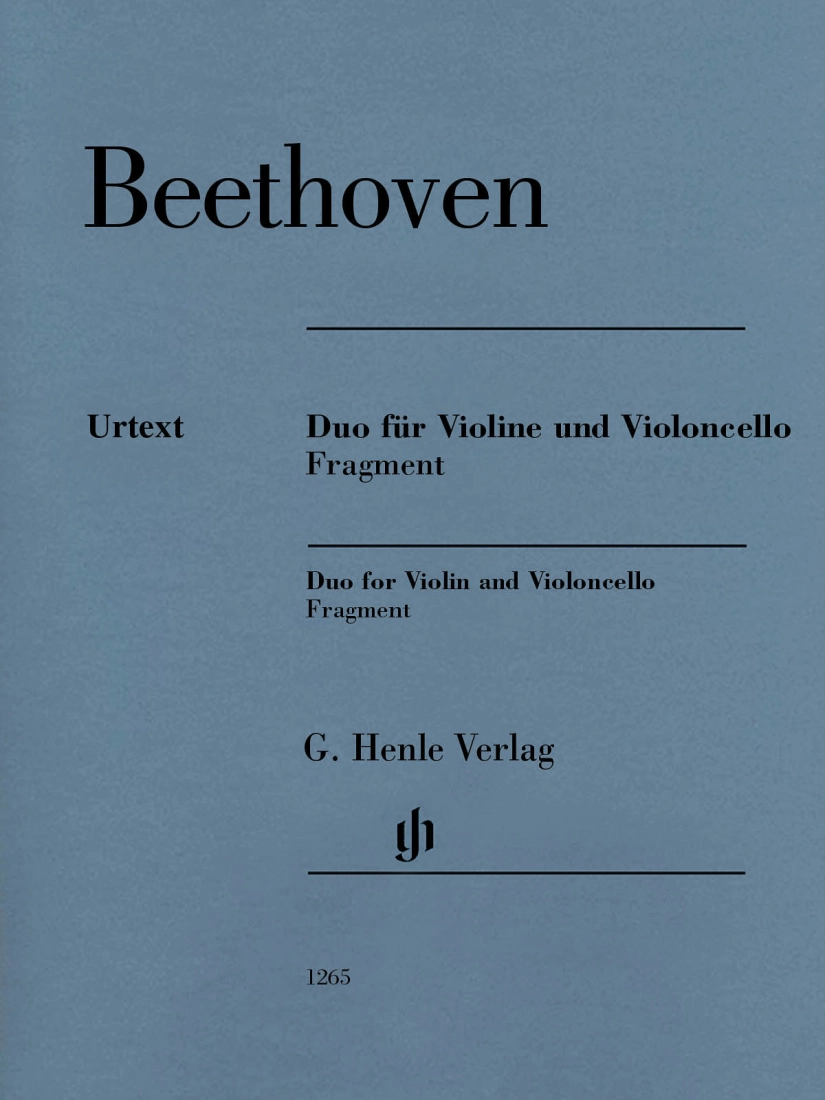 Duo for Violin and Violoncello, Fragment - Beethoven/Levin - Violin/Cello - Book