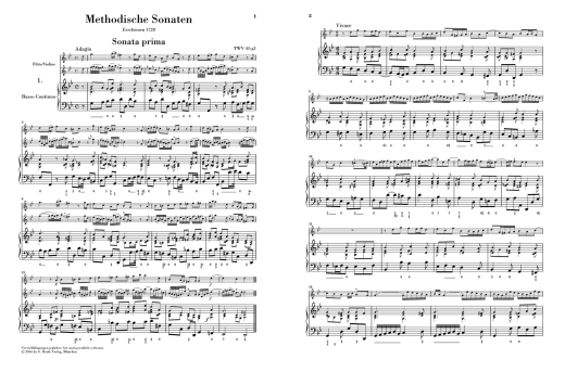 Methodical Sonatas, Volume I - Telemann/Kostujak - Flute or Violin/Continuo - Score/Parts
