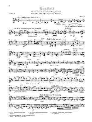 String Quartet no. 2 op. 15 - Zemlinsky/Rahmer - String Quartet - Parts Set