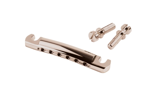 Kluson - Brass Stop Tailpiece with Steel Studs - Chrome