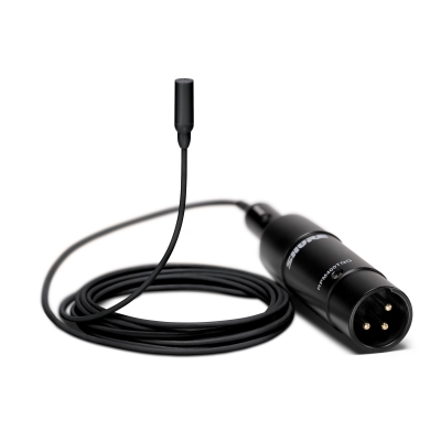 Shure - TwinPlex TL48 Subminiature Lavalier Microphone with XLR Preamp - Black