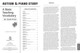 Autism & Piano Study: A Basic Teaching Vocabulary - Price - Book