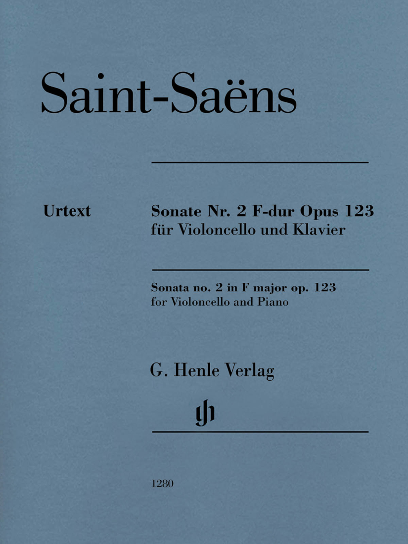 Sonata no. 2 in F major op. 123 - Saint-Saens/Jost - Cello/Piano - Book