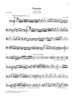 Sonata no. 2 in F major op. 123 - Saint-Saens/Jost - Cello/Piano - Book