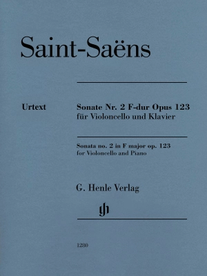 G. Henle Verlag - Sonata no. 2 in F major op. 123 - Saint-Saens/Jost - Cello/Piano - Book