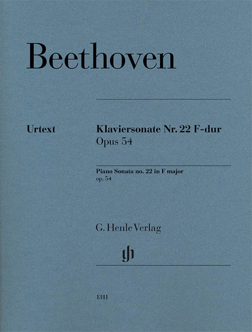 Sonata no. 22 in F major op. 54 - Beethoven/Wallner  - Piano - Sheet Music