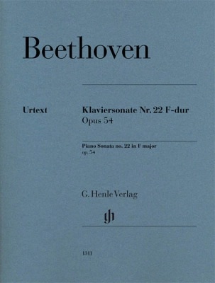 G. Henle Verlag - Sonata no. 22 in F major op. 54 - Beethoven/Wallner  - Piano - Sheet Music