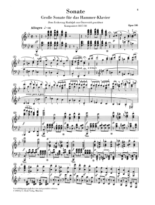 Sonata no. 29 in B flat major op. 106 (Hammerklavier) - Beethoven/Wallner - Piano - Sheet Music