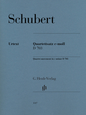 G. Henle Verlag - String Quartet Movement in C minor D703 Schubert, Voss Quatuor  cordes Ensemble complet de partitions