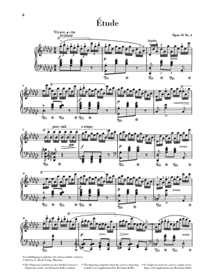 Etude in G flat major op. 10 no. 5 - Chopin/Zimmermann - Piano - Sheet Music