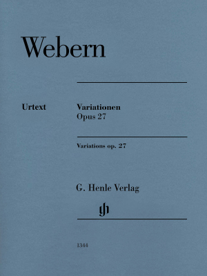 G. Henle Verlag - Variations op. 27 - Webern/Scheideler - Piano - Sheet Music