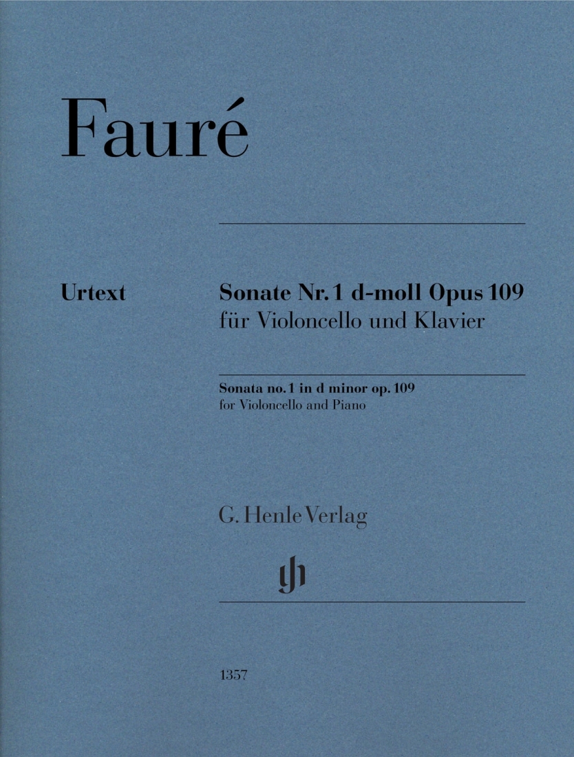 Sonata no. 1 in D minor op. 109 - Faure /Kolb /Geringas - Cello/Piano - Book