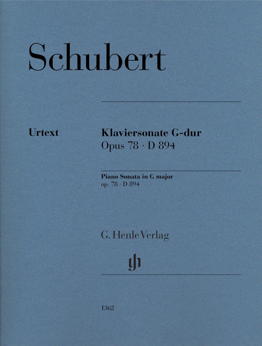 Sonata in G major op. 78 D 894 (Revised Edition) - Schubert/Rahmer - Piano - Book