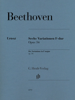 G. Henle Verlag - Six Variations in F major op. 34 - Beethoven/Loy - Piano - Sheet Music