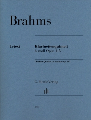 G. Henle Verlag - Clarinet Quintet in B minor op. 115 - Brahms/Kirsch - Chamber Quintet - Parts Set