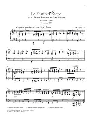 Le Festin d\'Esope op. 39 no. 12 - Alkan /Gertsch /Maltempo - Piano - Sheet Music