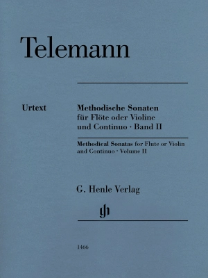 G. Henle Verlag - Methodical Sonatas, Volume II - Telemann/Kostujak - Flute or Violin/Continuo - Score/Parts