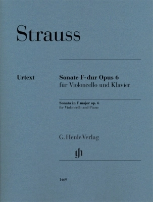 G. Henle Verlag - Sonata in F major op. 6 - Strauss/Jost - Cello/Piano - Book