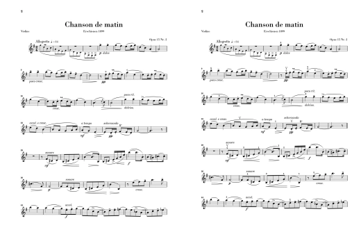 Chanson de nuit, Chanson de matin op. 15 - Elgar/Marshall-Luck - Violin/Piano - Book